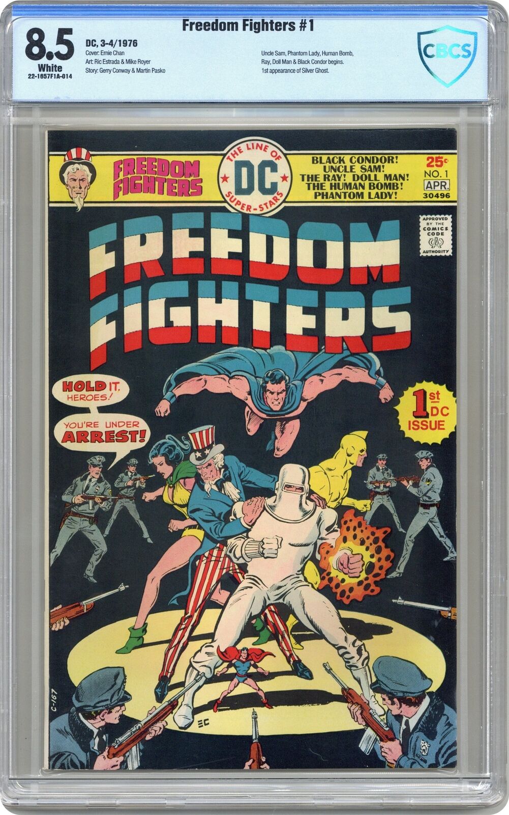 Freedom Fighters #1 CBCS 8.5 1976 22-1657F1A-014