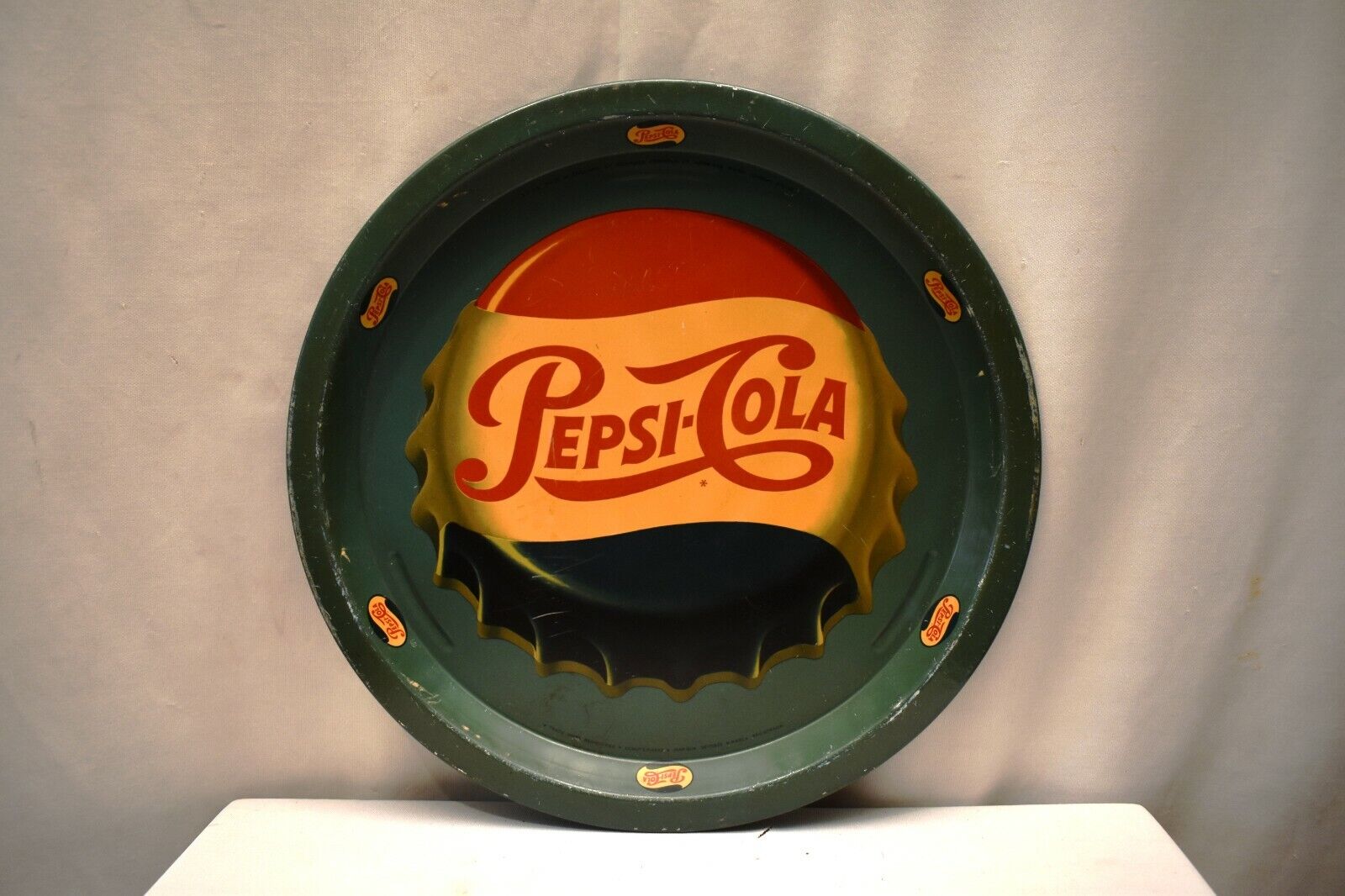 Vintage Pepsi-Cola Metal Tray Advertising Carbonated Soft Drink Collectibles \