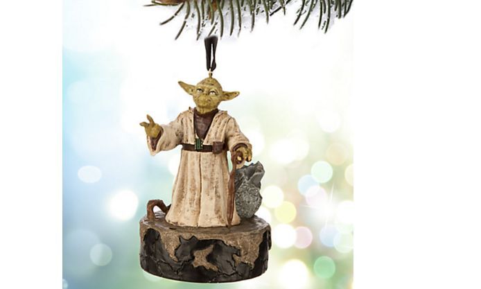 DISNEY STORE 2015 STAR WARS Yoda Talking Sketchbook CHRISTMAS Ornament NEW W/TAG