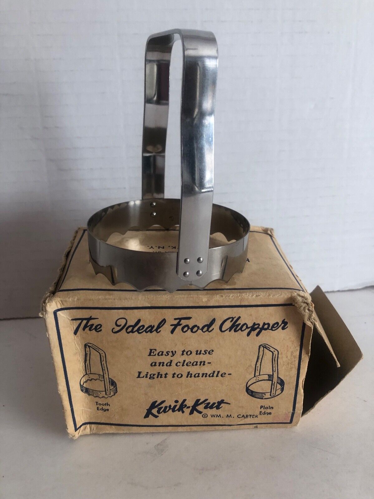 Vintage Kwik-Kut The Ideal Food Chopper Tooth Edge