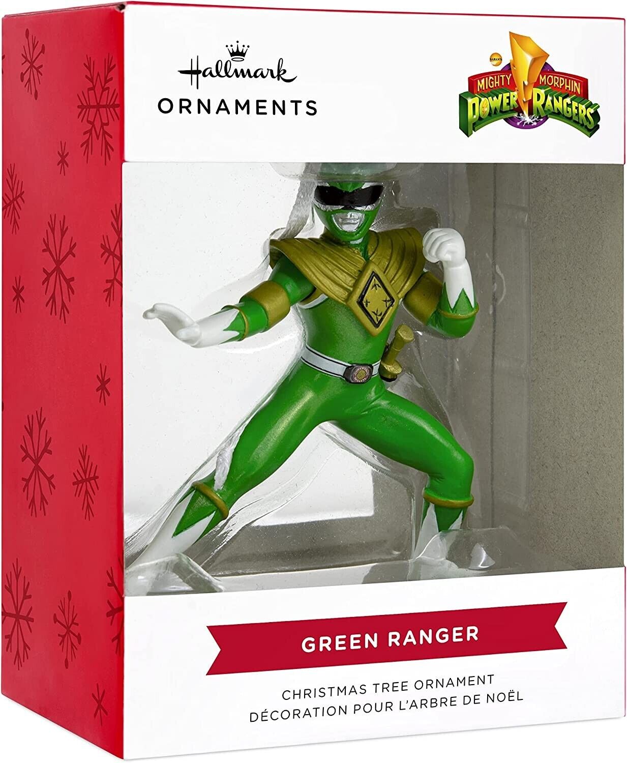 Hallmark Mighty Morphin Power Rangers Green Ranger Christmas Tree Ornament NEW