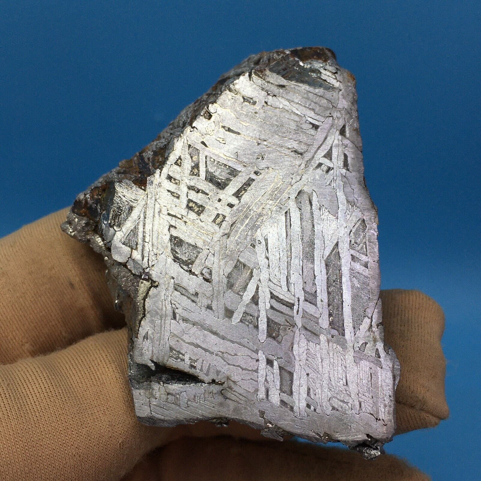 Pure 143gm Aletai iron meteorite slab  MC046