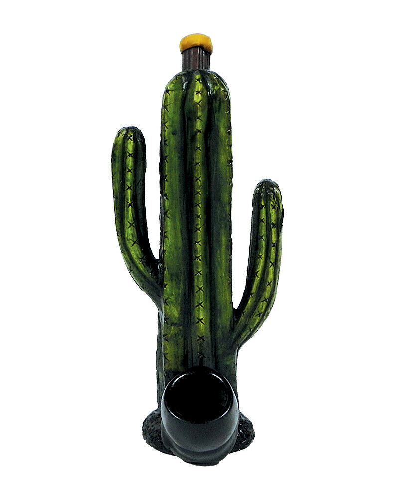 Green Saguaro Cactus Handmade Tobacco Smoking Hand Pipe Southwest Desert Plant