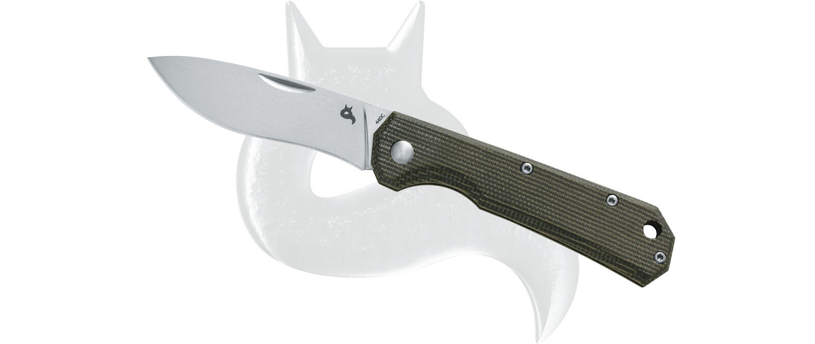 Black Fox Knives Coil Slipjoint Green Micarta 440C Steel BF-748MI Pocket Knife