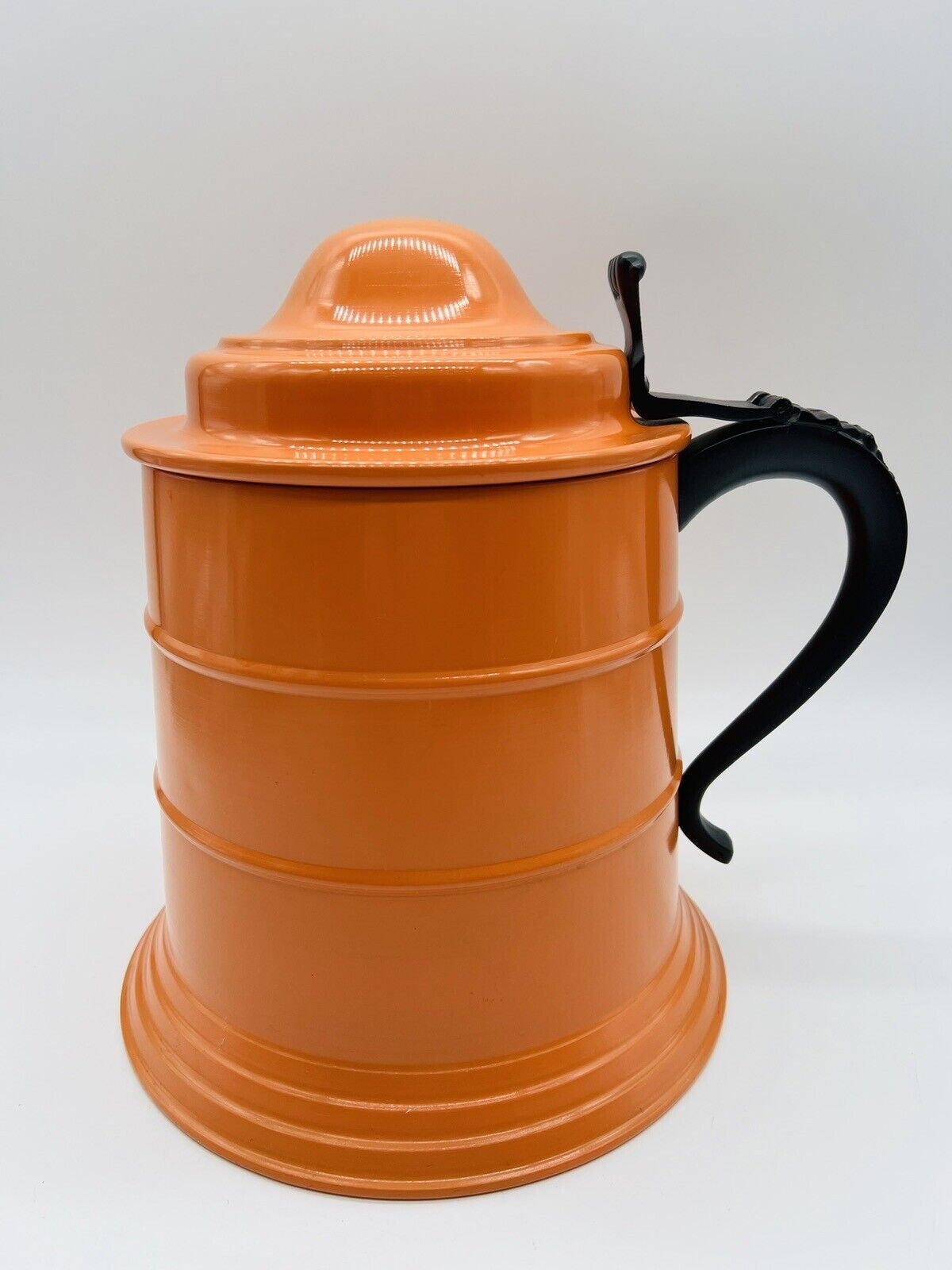 Vintage Seymour Mann Imports Tankardware Orange Stein Ice Bucket- Made In Italy