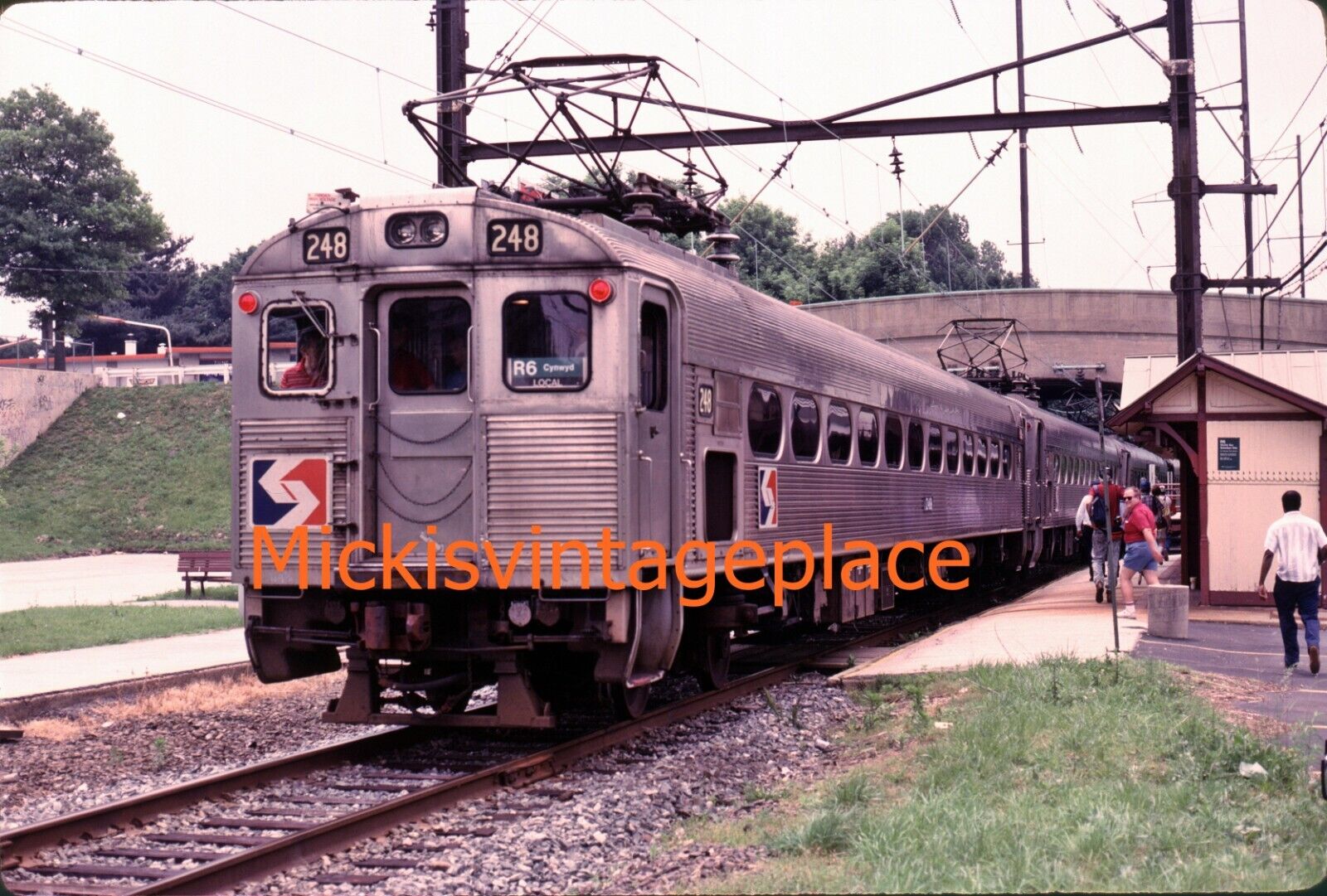 Vtg Original 35mm Slide 1990\'s New Jersey Transit #246 Engine z45