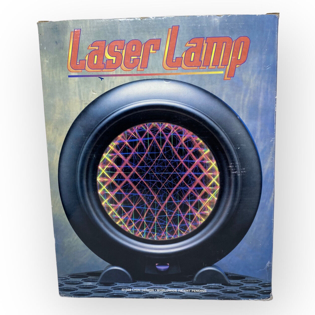 RARE Vintage 1998 Lyon Design Motion Laser Lamp W/ Original Box Retro Trippy Art