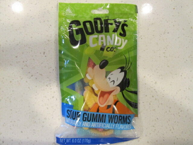 Goofy's Candy Co. Sour Gummi Worms 6.0 OZ Bag Disney Parks NEW + Free Gift