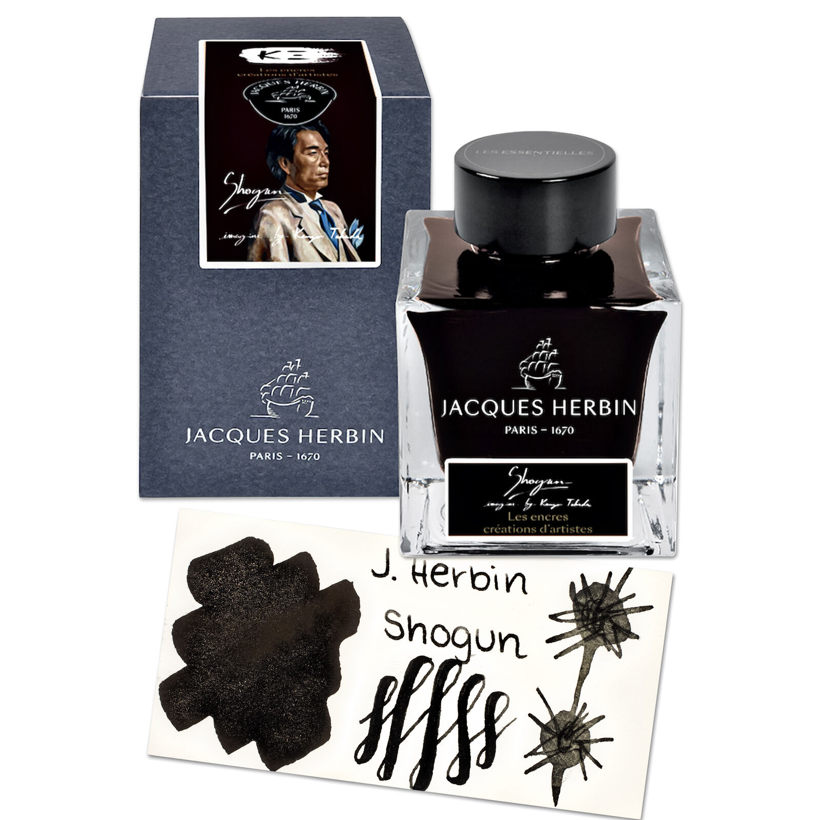 J. Herbin Essential Bottled Ink in “Shogun” by Kenzo Takada - 50 mL - NEW
