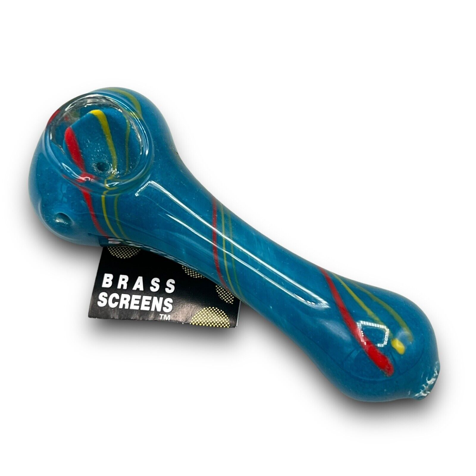 Cool Blue Strong Thick Glass Tobacco Smoking Pipe Spoon Bowl  - (4.5\