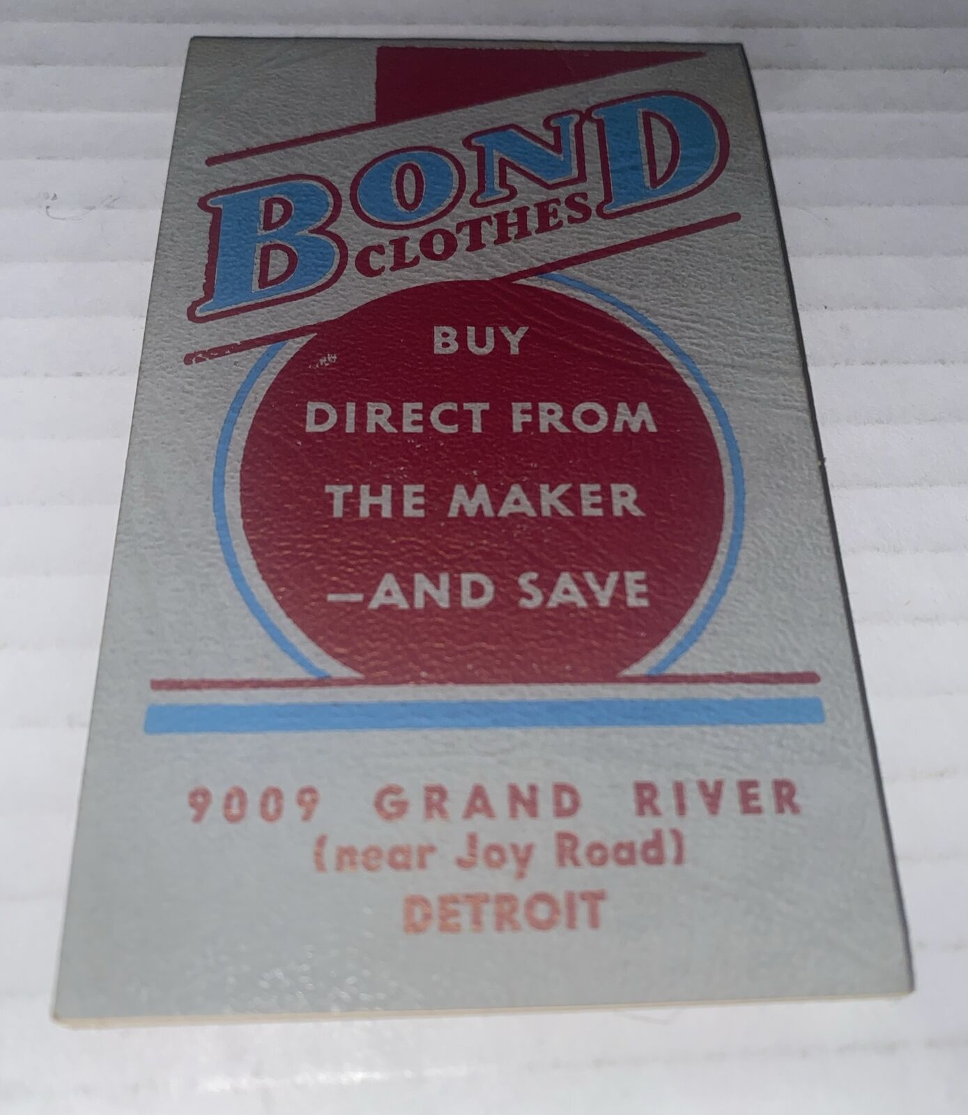 VTG 1939-40 Bond Clothes Note Pad Promo Detroit MI Grand River Joy Union made