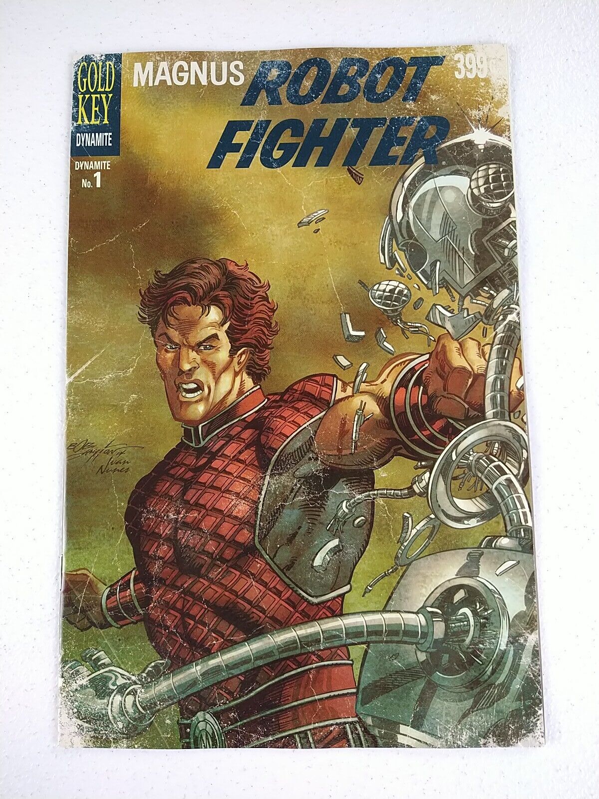 Magnus Robot Fighter 1 RARE Larry\'s Comics Variant 2014 Dynamite Gold Key Homage