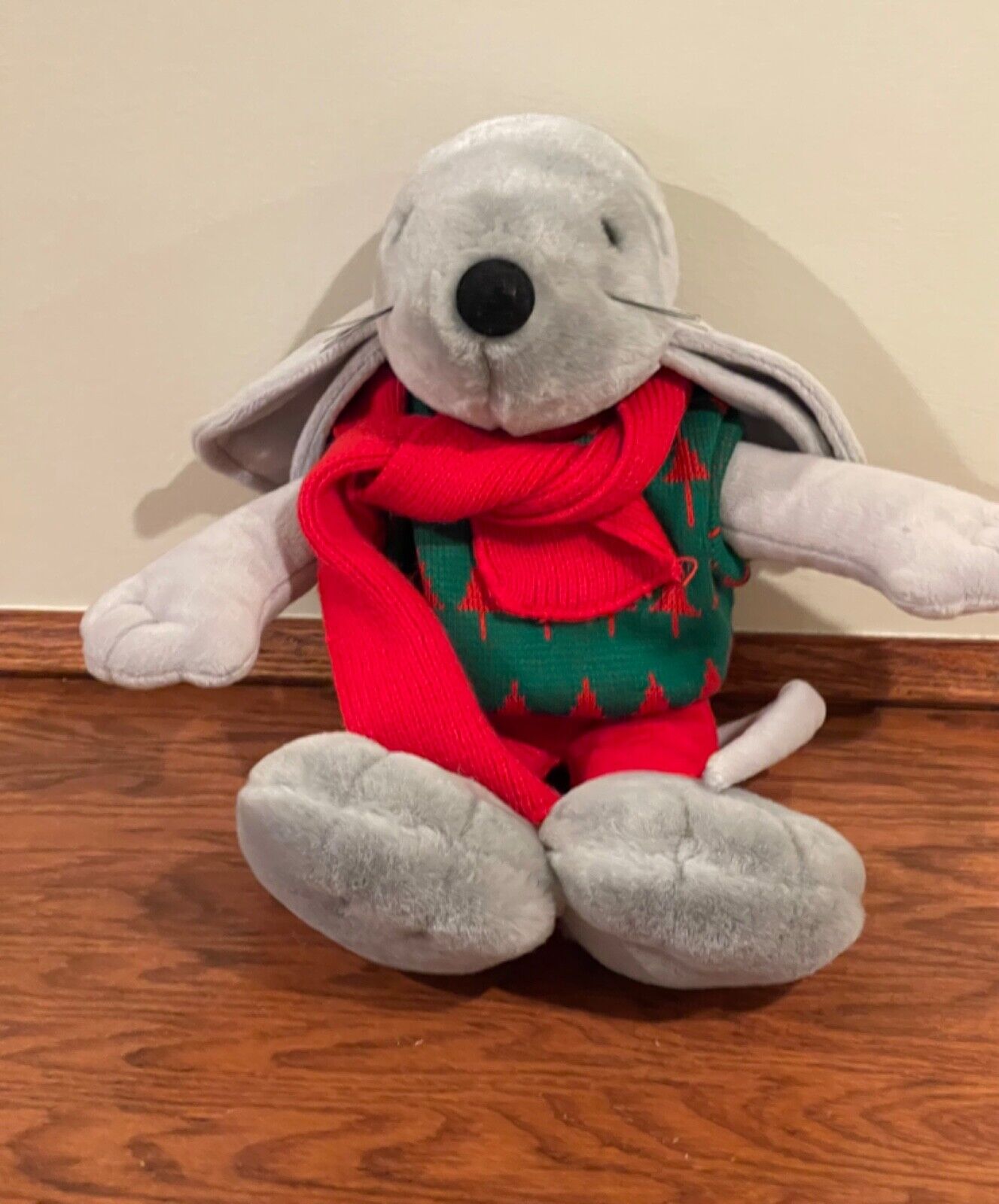 VINTAGE 1990 Commonwealth Plush Mouse Singing Christmas Medley Songs WORKS
