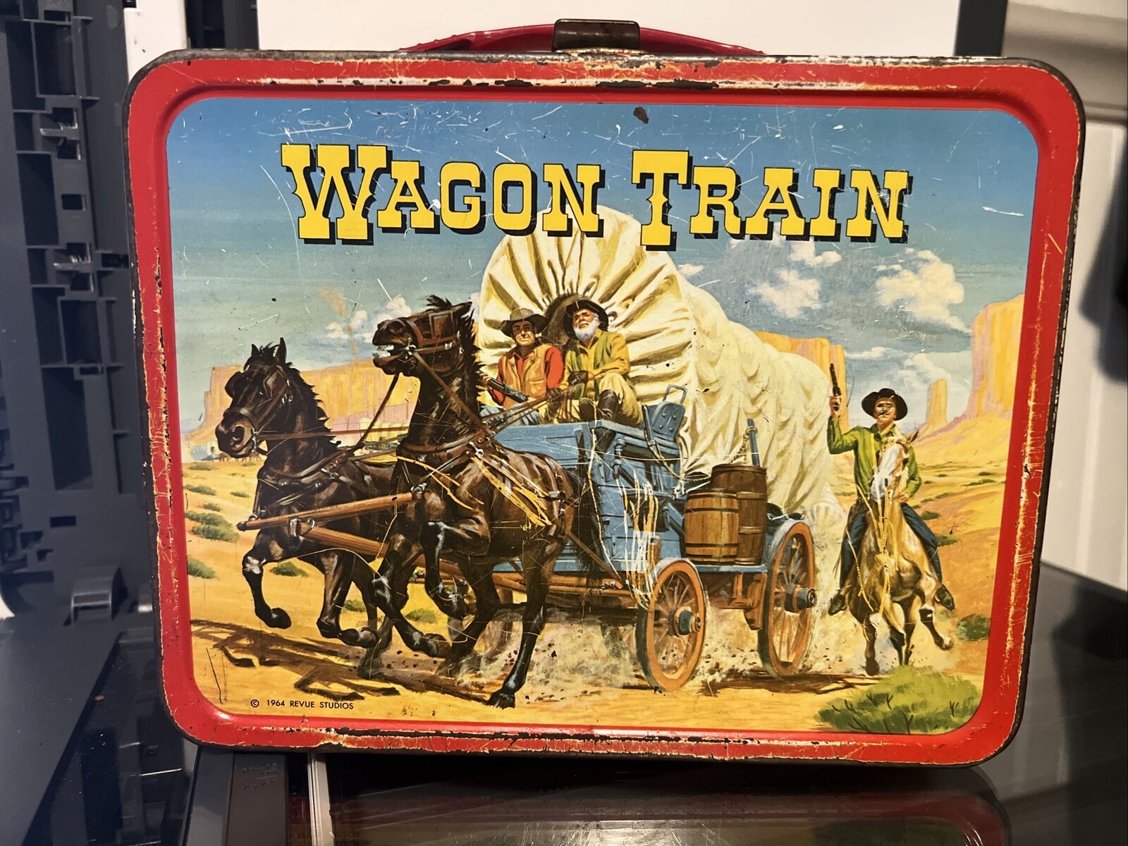 Vintage 1964 Wagon Train Lunchbox No Thermos