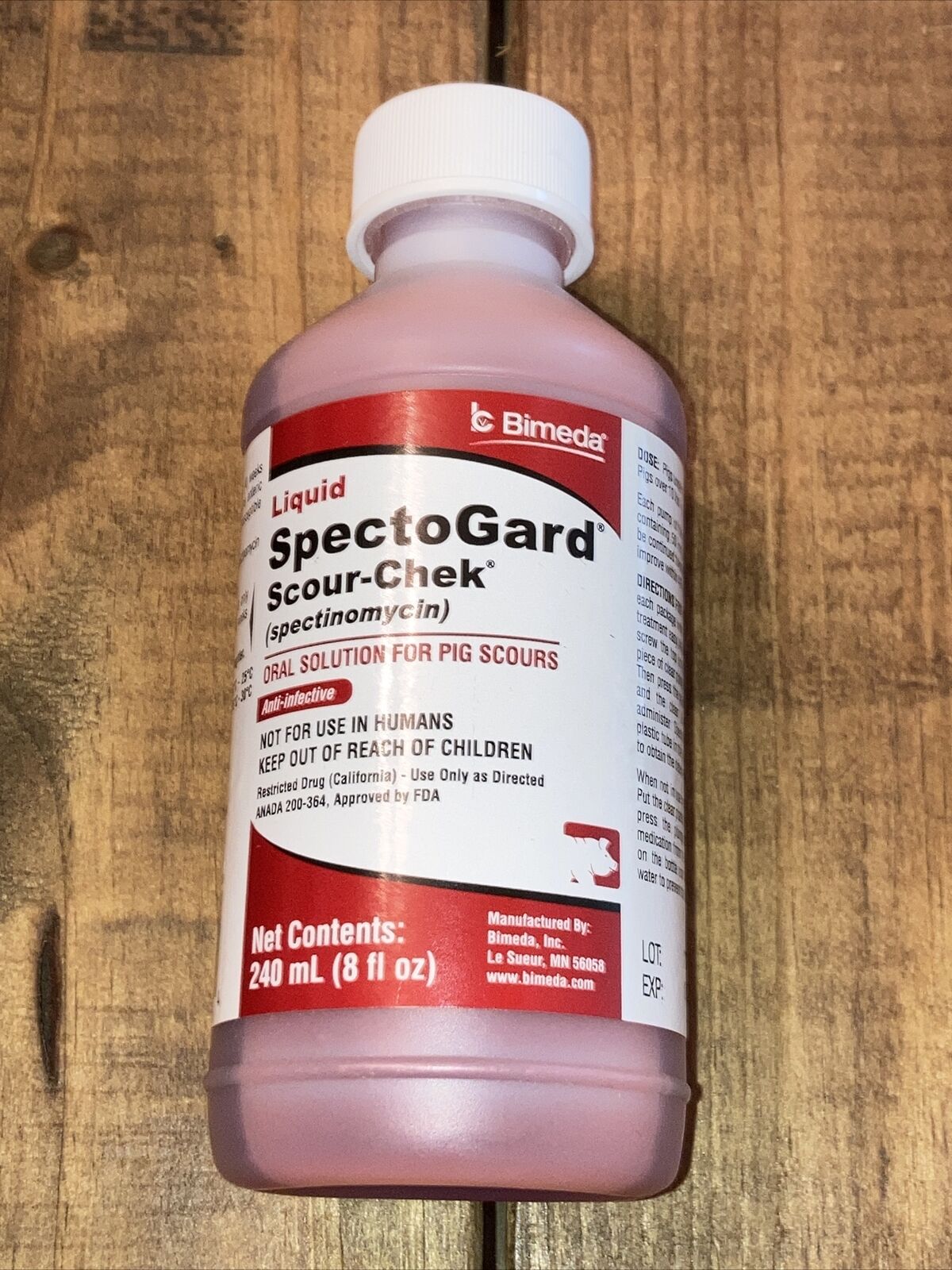 SpectoGard Spectam Scour Halt Oral Treatment E.Coli  Pig Swine Scours 240ml G1