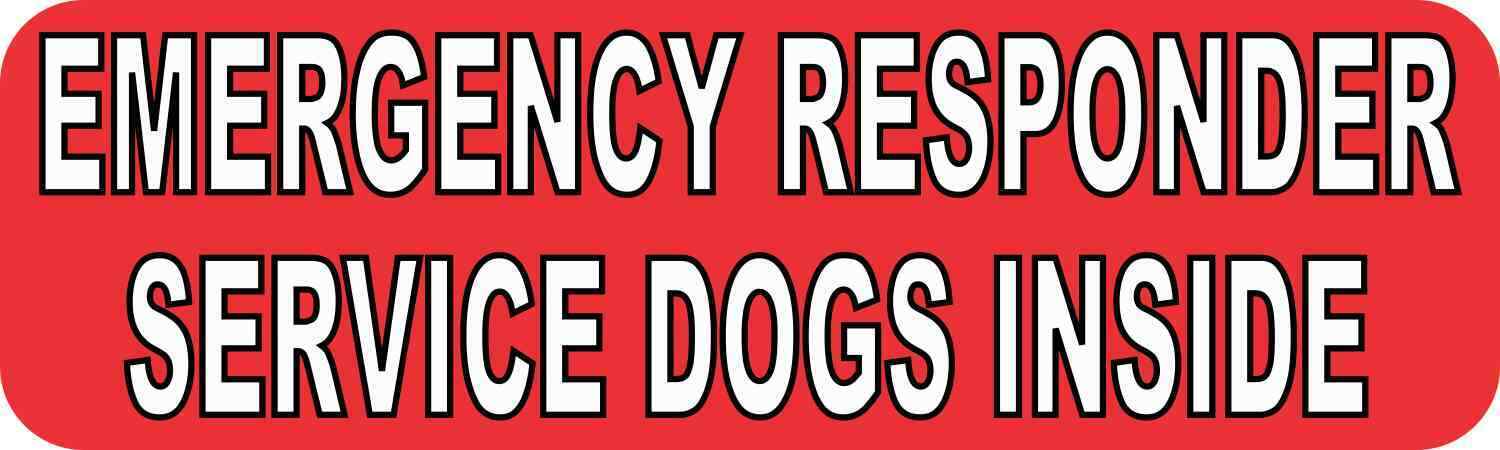 10x3 Service Dogs Inside Sticker Vinyl Emergency Sign Decal Animal Pet Stickers