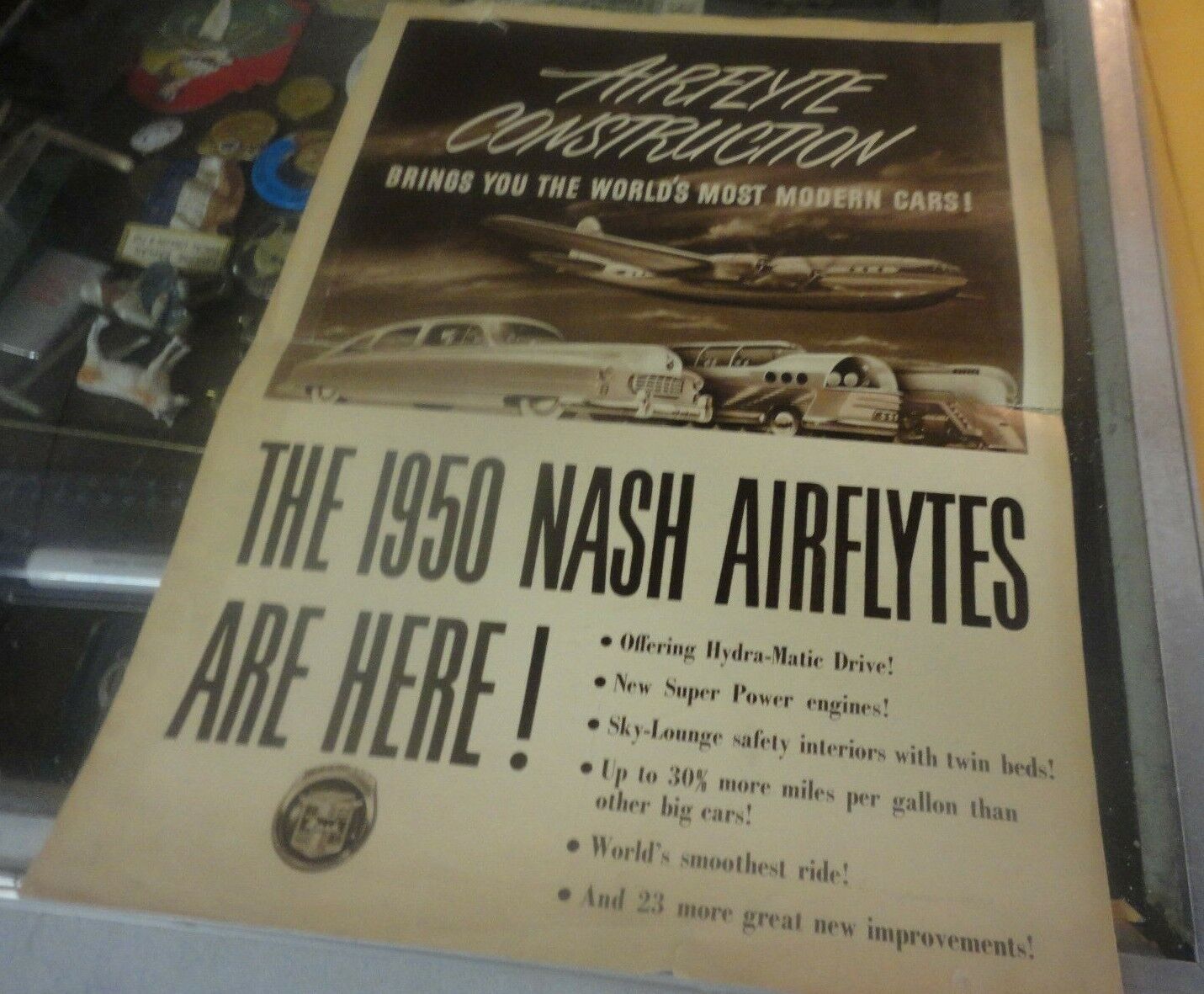 The 1950 NASH Airflytes are Here Car Brochure Hydra Matic Drive