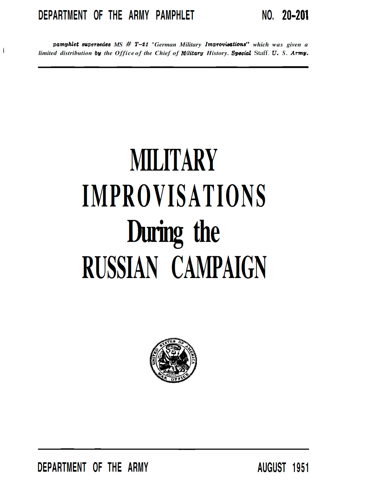 117 Page German Military Improvisations Russian Campaign 1941-1944 Study on CD