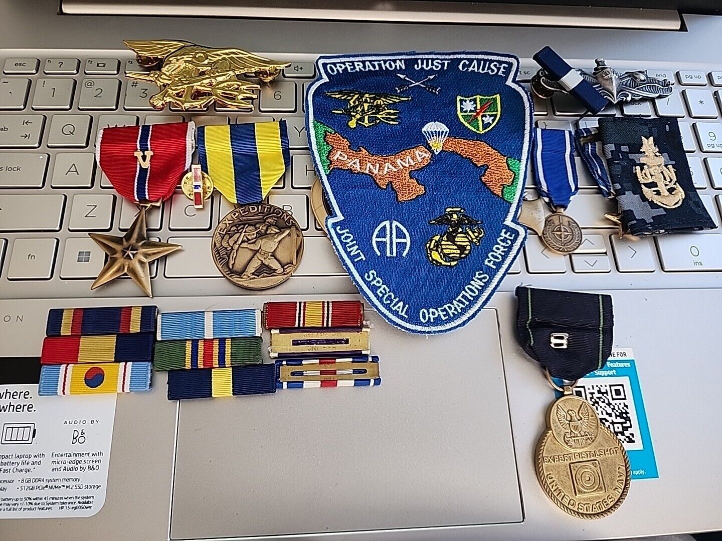 US Navy Seal Medal ,Ribbons, Patches REAL THING RARE LOOK AT ALL PICS -LOOK
