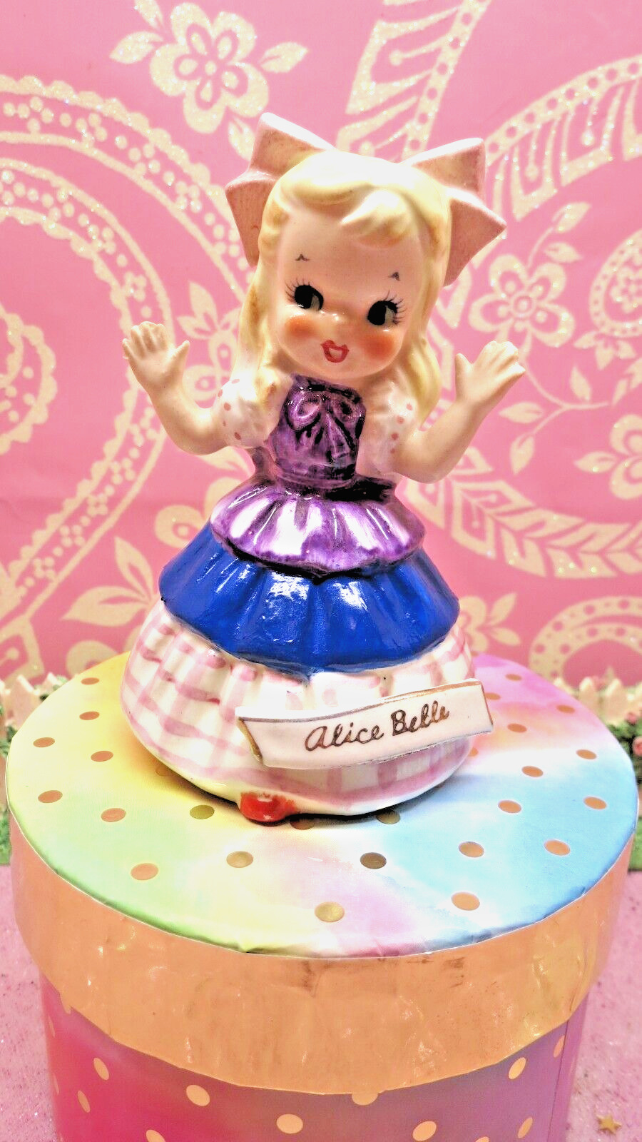 Vtg ARMARK Alice in Wonderland BELLE Nursery Rhyme Girl BELL Original With Label