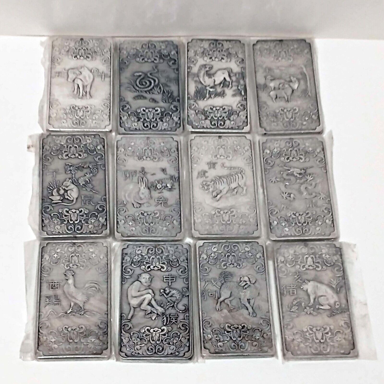 CHINESE ZODIAC ANIMALS COMPLETE SET OF 12 Pendants/Plaques - New - US Seller