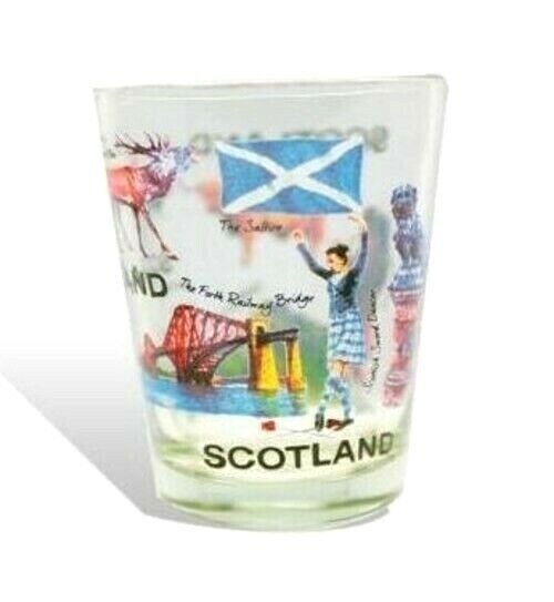 Iconic Scotland Shot Glass - Scottish Landmarks Historic Gift Souvenir