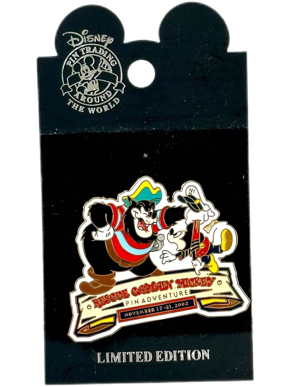 Disney Rescue Captain Mickey Big Pete Limited Edition Pin Adventure Trading Pin