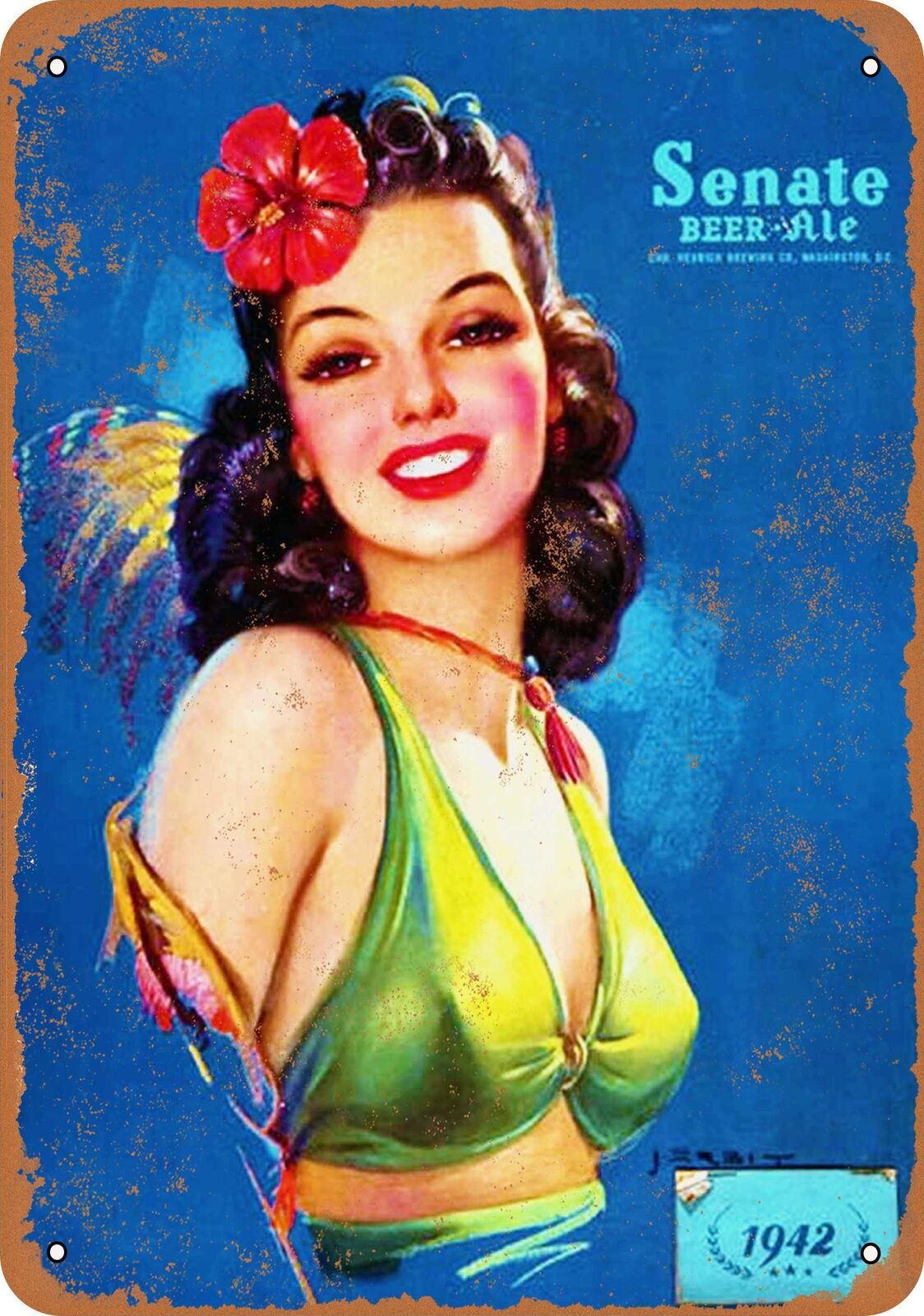 Metal Sign - 1942 Senate Beer -- Vintage Look