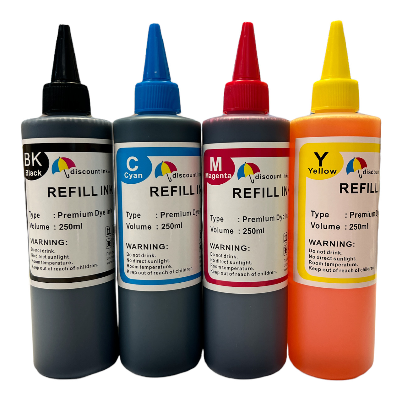 4x250ml Premium refill ink kit for HP Canon Lexmark Dell Brother Epson printer
