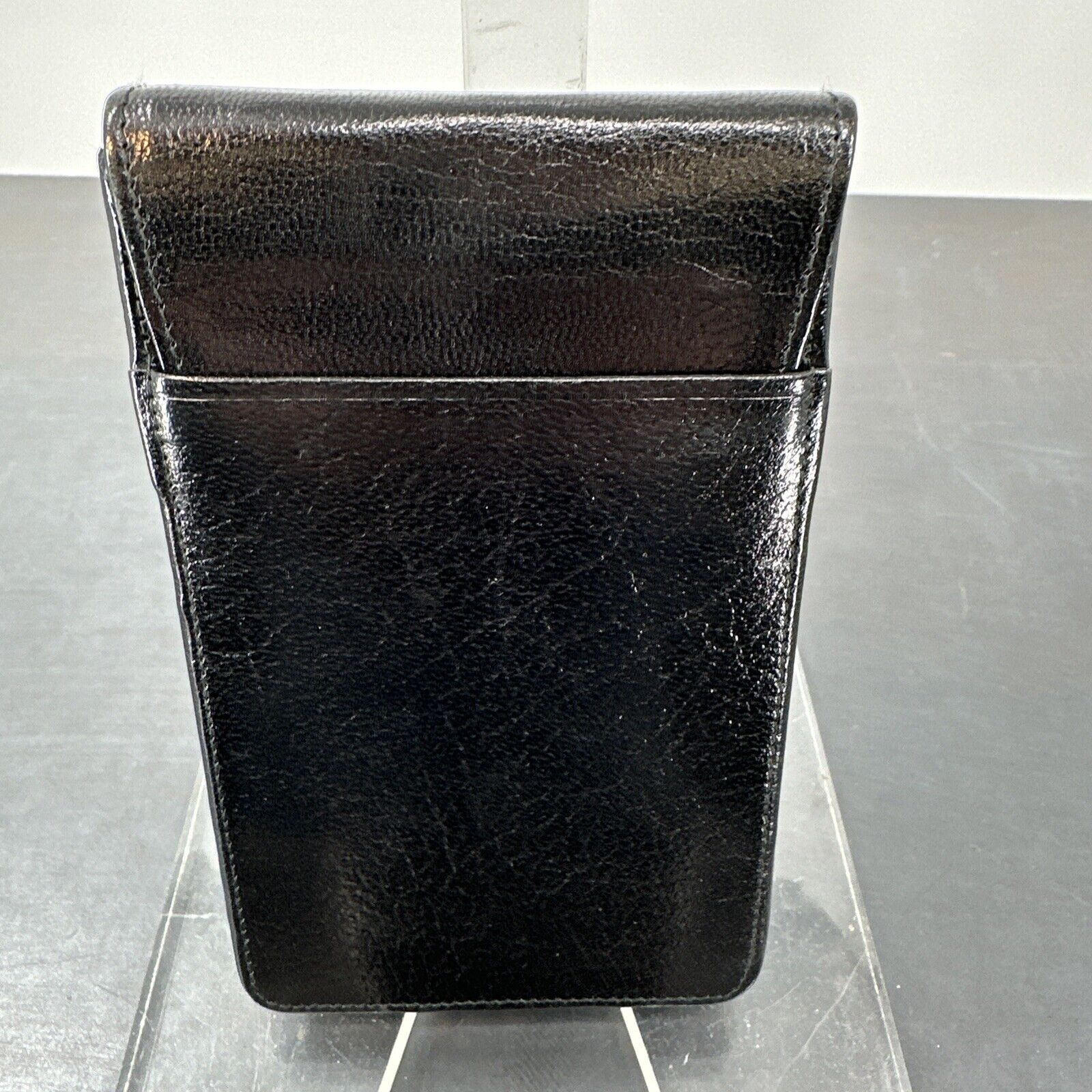 Comoy’s of London Black Leather Cigar Case Cigar Holder 6x3.5”