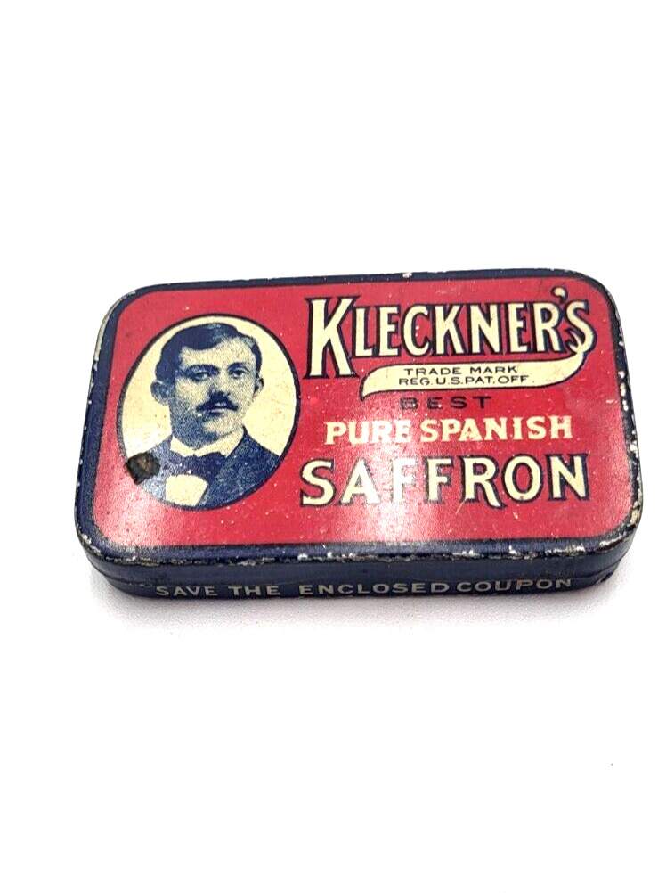 RARE RARE Antique Kleckner\'s Pure Spanish SAFFRON TIN