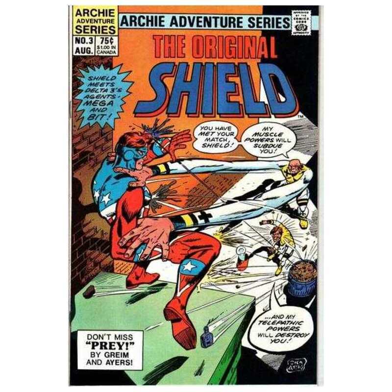 Original Shield #3 in Near Mint minus condition. Archie comics [a\'
