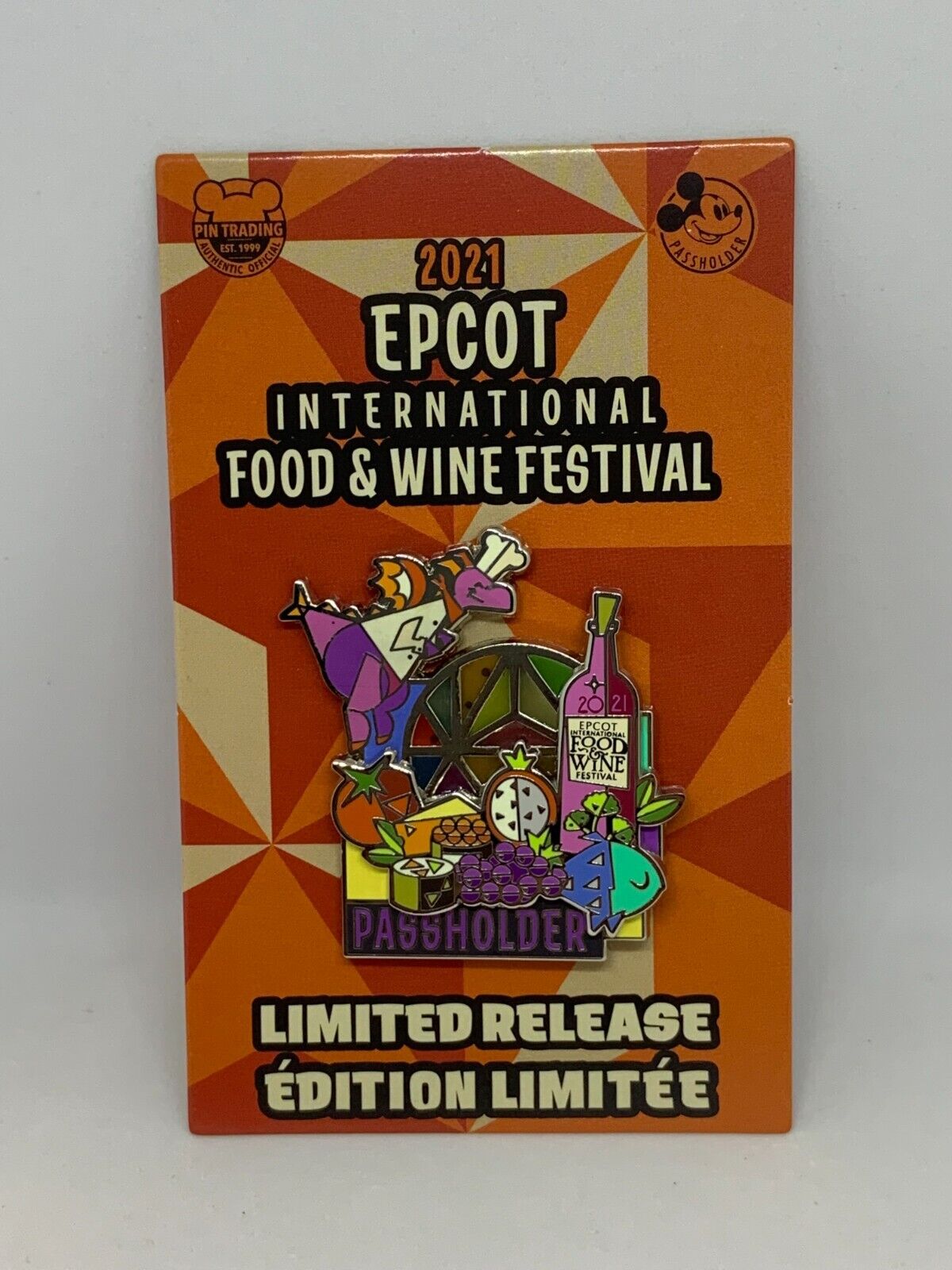 EPCOT 2021 International Food & Wine Festival Figment AP Passholder Disney Pin