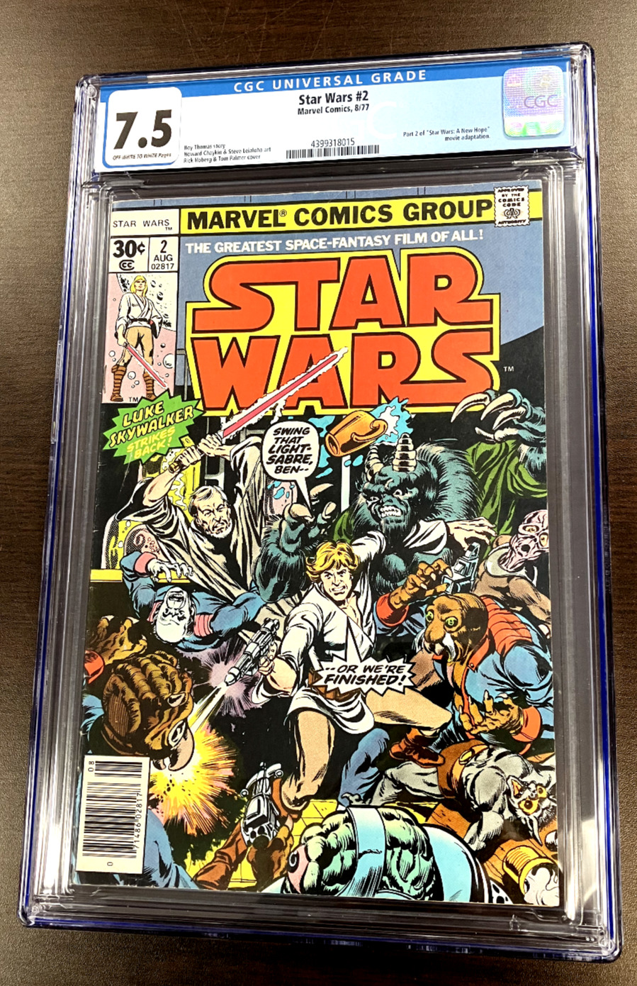 STAR WARS #2 CGC 7.5 Marvel Comics 1ST OBI-WAN, HAN SOLO & CHEWBACCA 1977