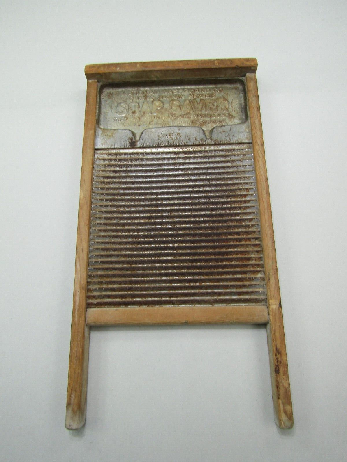 VTG Soap Saver National Wash Board Co Wooden Wash Board No 194 Made In USA