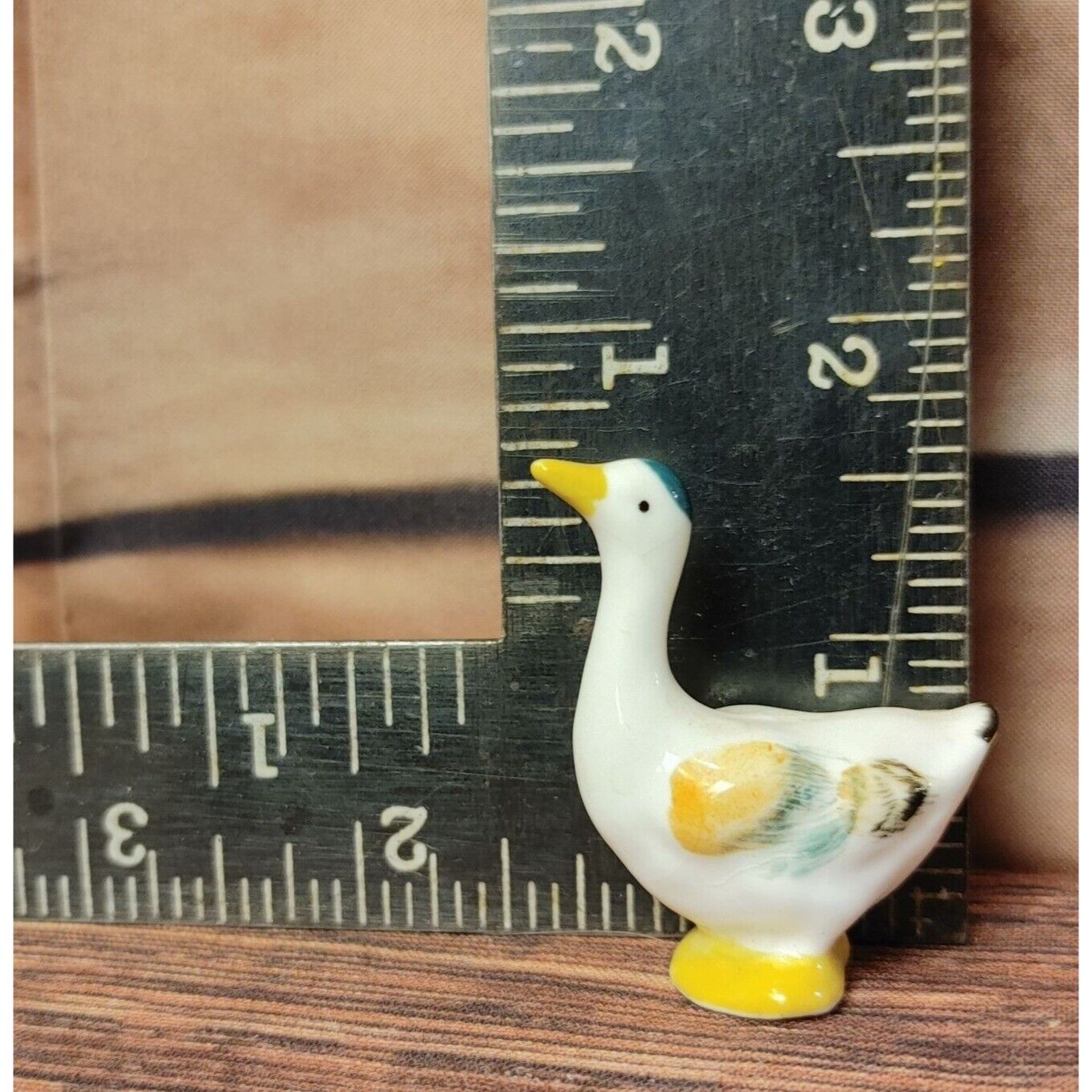 Vintage Small Mini Porcelain Duck Figure Statue Unsigned 1.5\