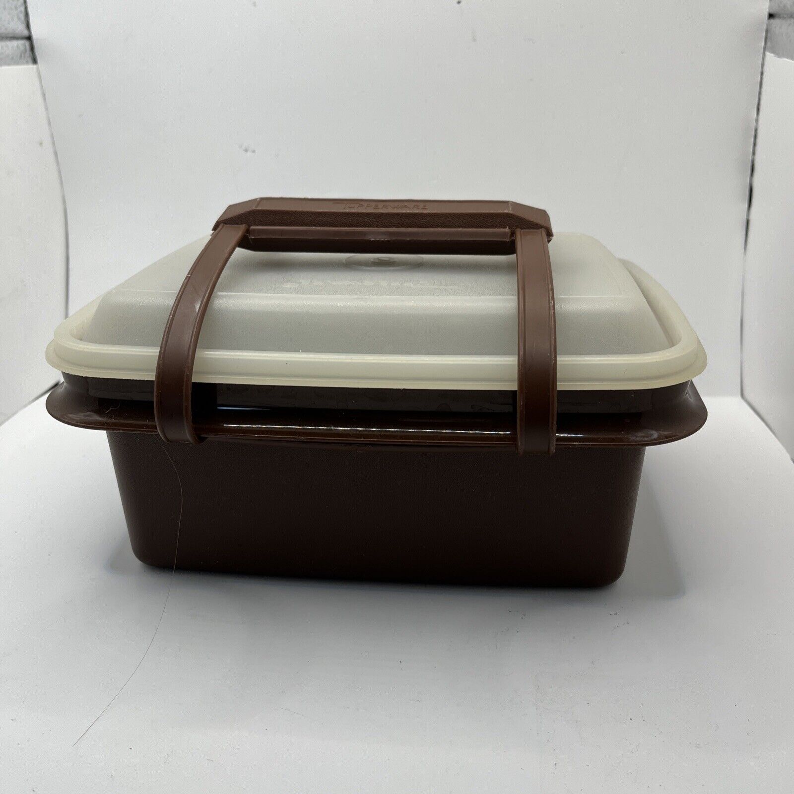 Vintage Tupperware Ice Cream Keeper Freeze N Save Container with Lid Brown 1254
