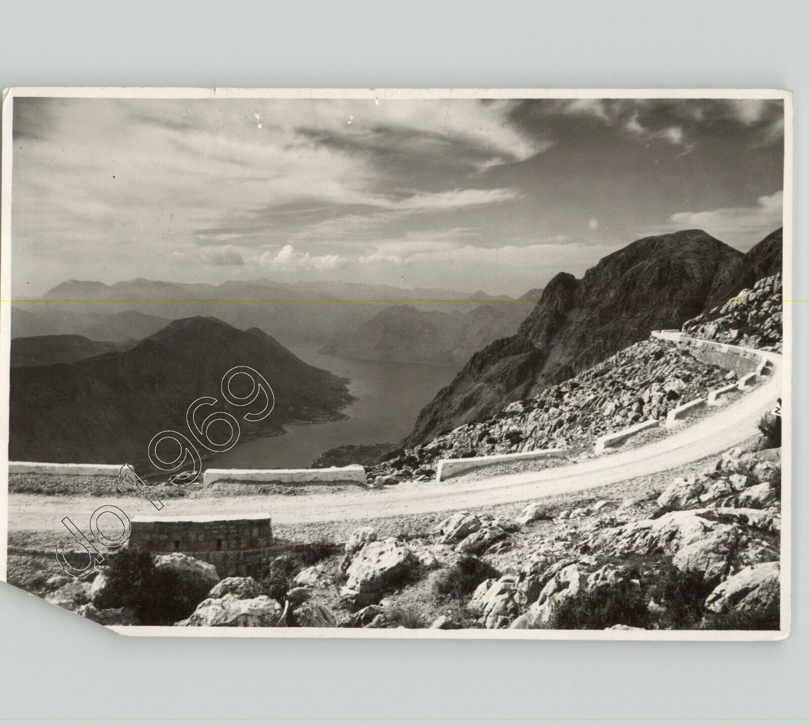 Road from KOTOR to MONTENEGRO Yugoslavia Coastal View 1950s Vtg Press Photo PIX