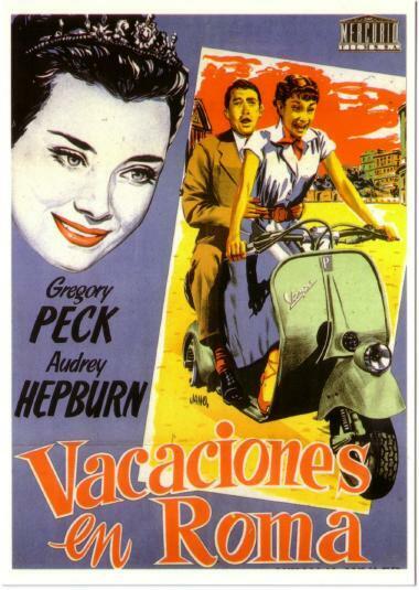 Postcard of Roman Holiday Audrey Hepburn Movie Spanish