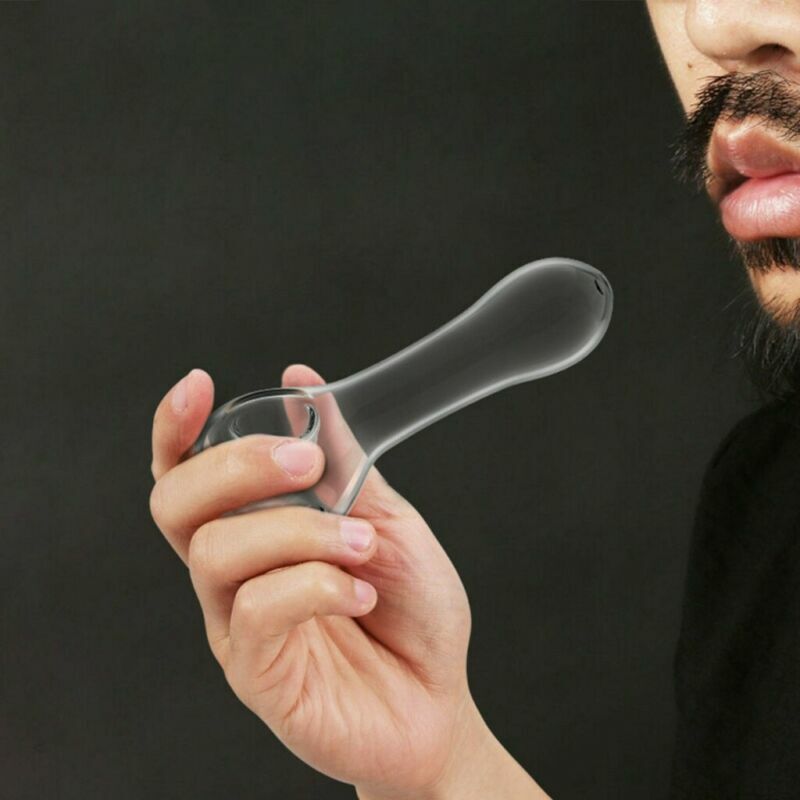 Mini Glass Pipe 7Hole Spoon Pipes Tobacco Smoking Pipe Bowl Odorless Transparent