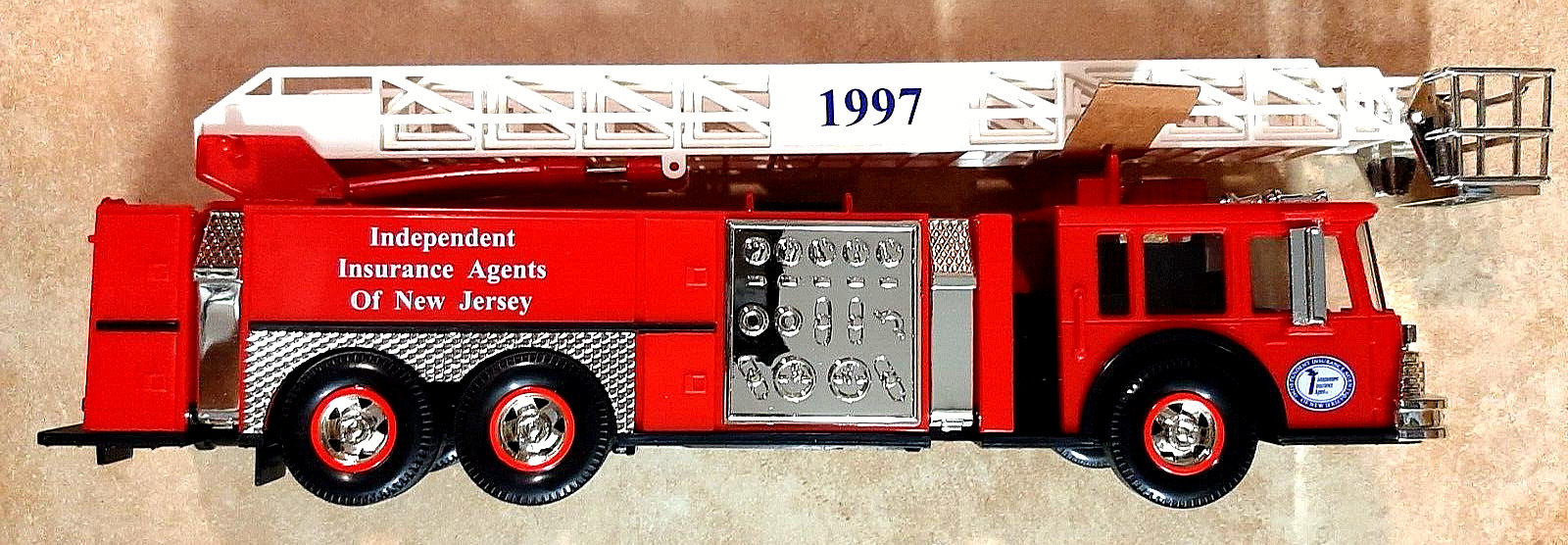 1997 Aerial Tower Limited Fire Truck Independent Insurance of New Jersey in box