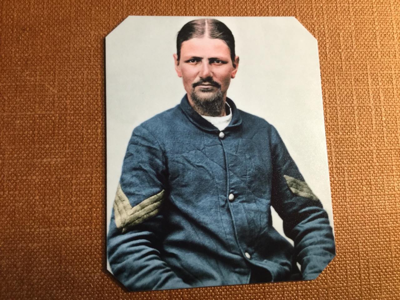 Boston Corbett shot John Wilkes Booth Tinted Historical RP tintype C1134RP