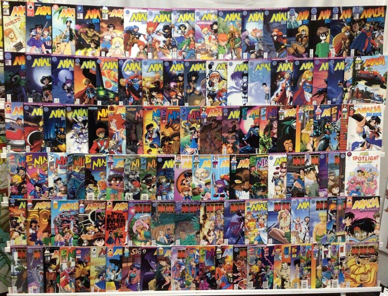 Antarctic Press Ninja High School Short Box Comics Book Lot of 115+ Issues