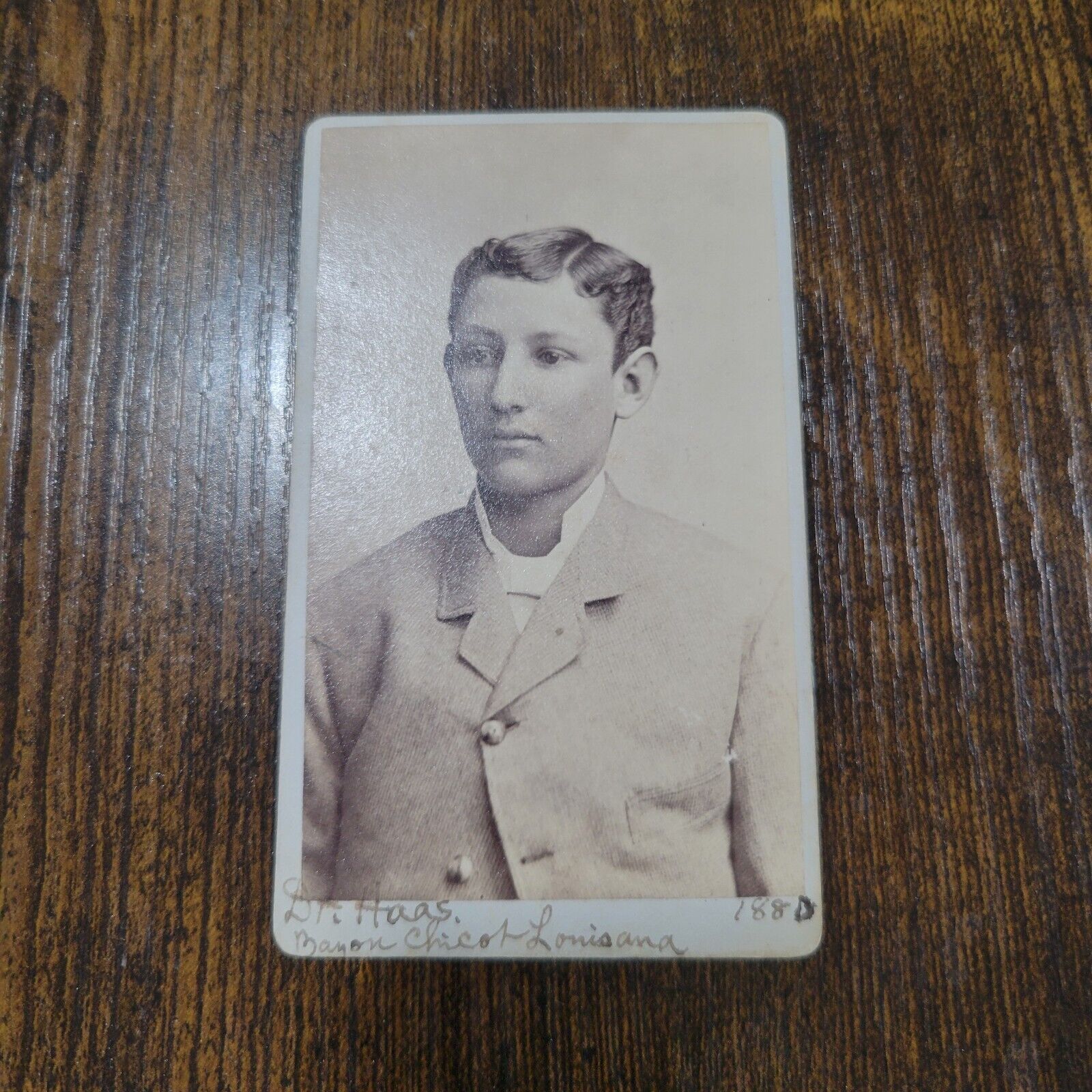 Dr Haas Bayou Chicot Cabinet Card Photo 4x2.5 In