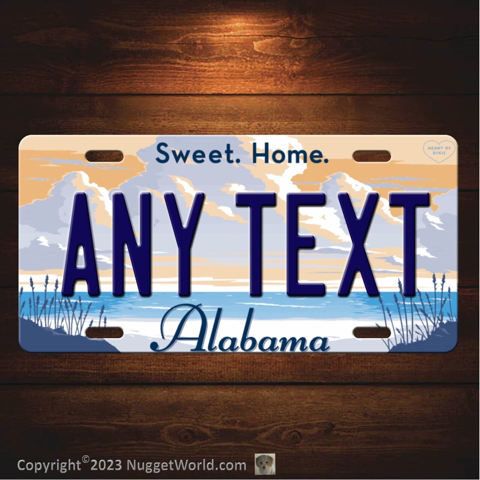 Alabama Sweet Home Personalized Vanity License Plate tag ANY TEXT Custom New