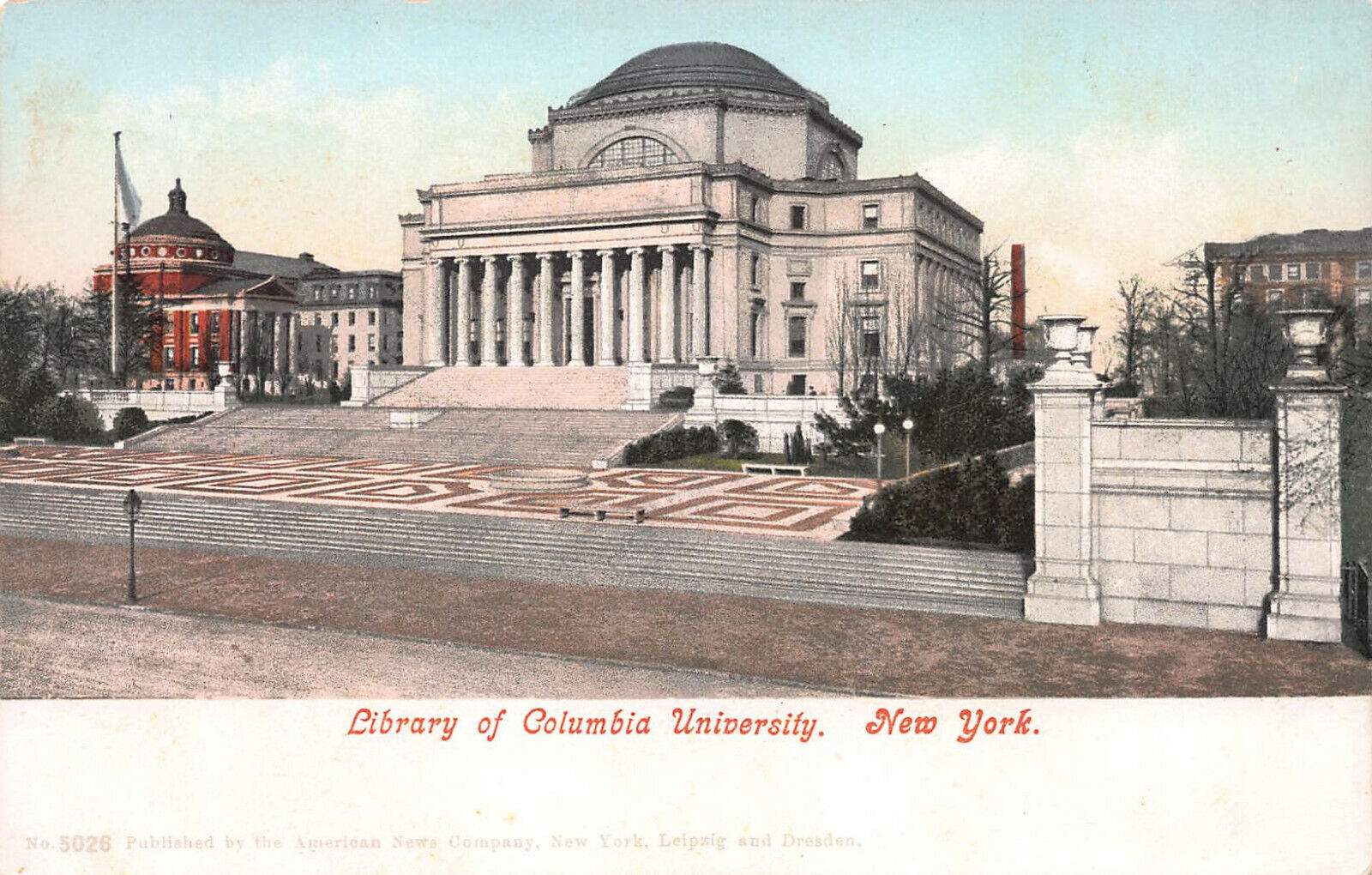 Library of Columbia University, New York City, N.Y., Early Postcard, Unused 