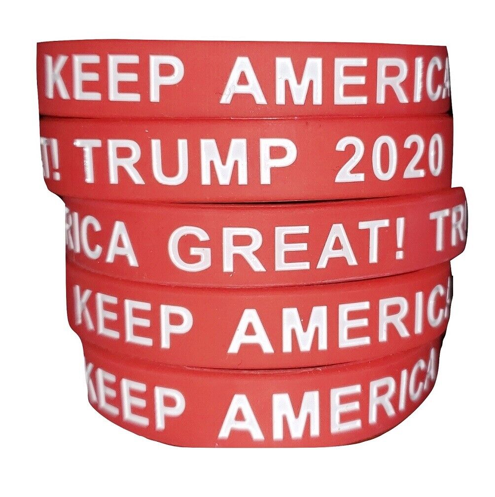 Keep America Great Trump 2020 MAGA Silicone Wrist Band Bracelet Wristband