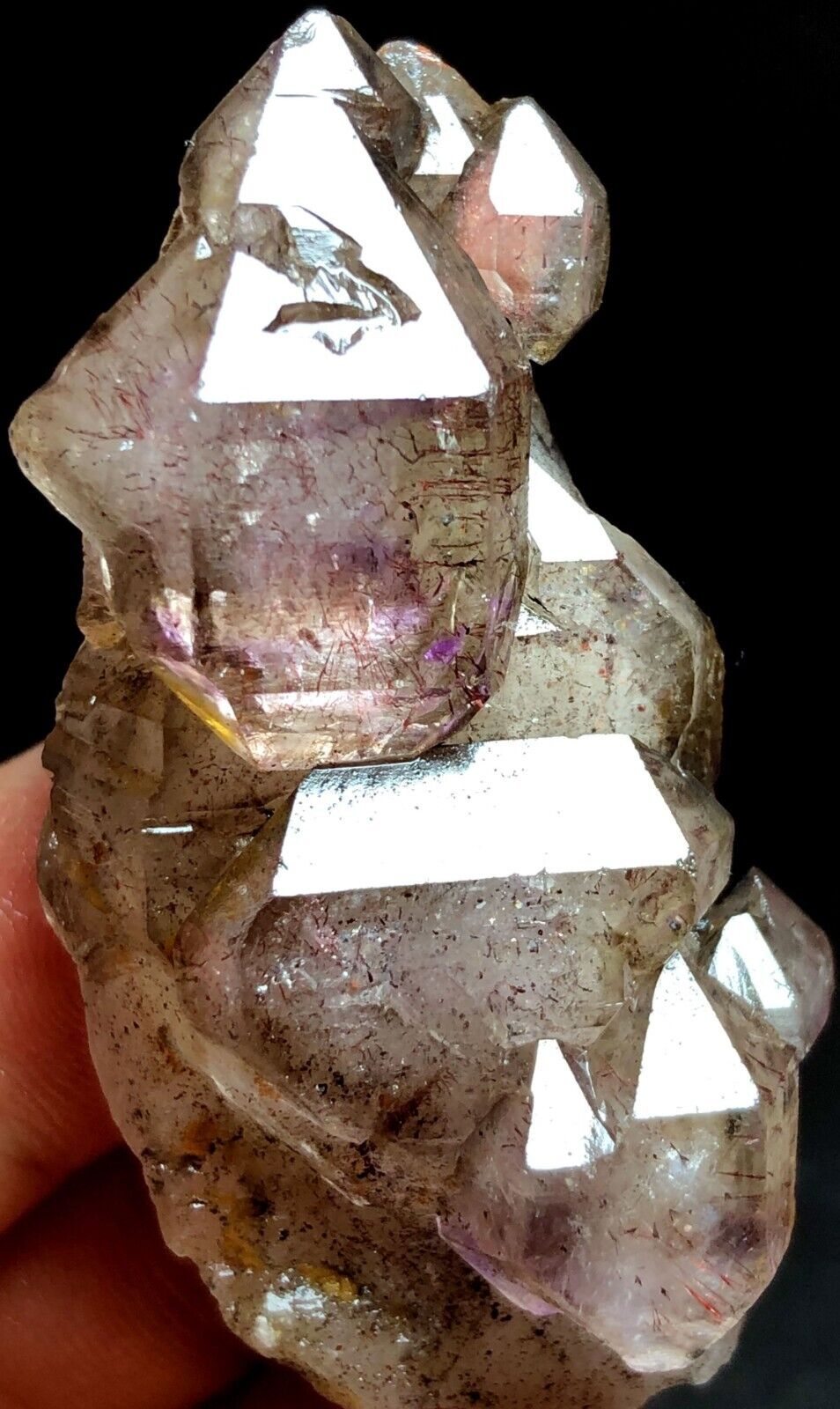 44g 1PC  Diamond Grade  Super Seven Skeletal Amethyst Quartz Crystal   k897