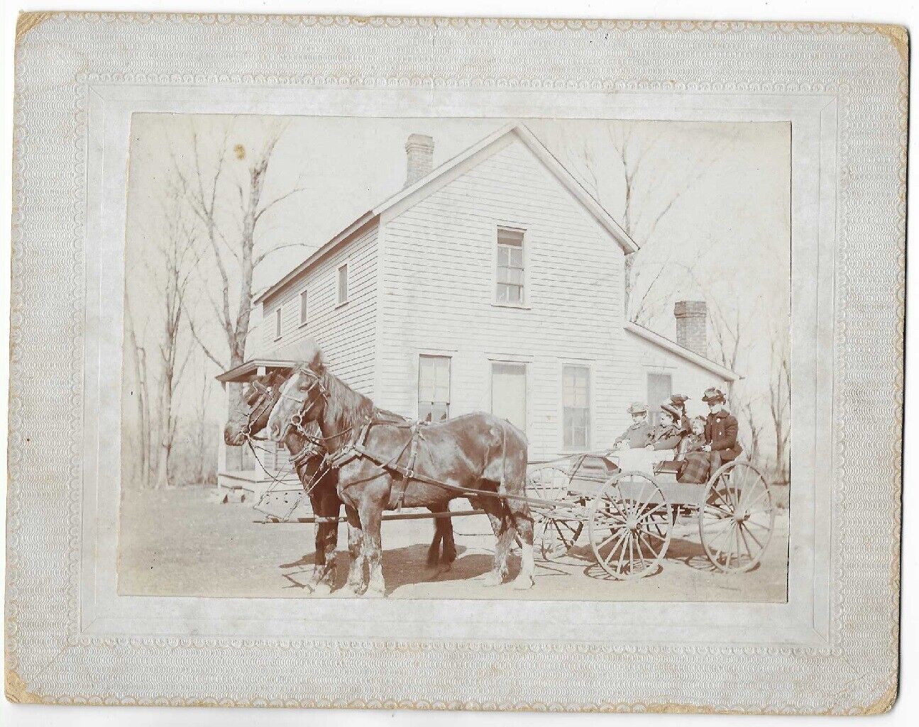 Cabinet Card of Horse and Buggy