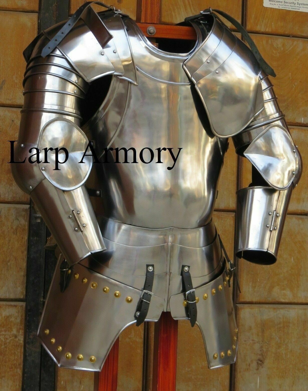 16th Century Etched Medieval Half Armor Suit Of Armour Wearable Suit Halloween